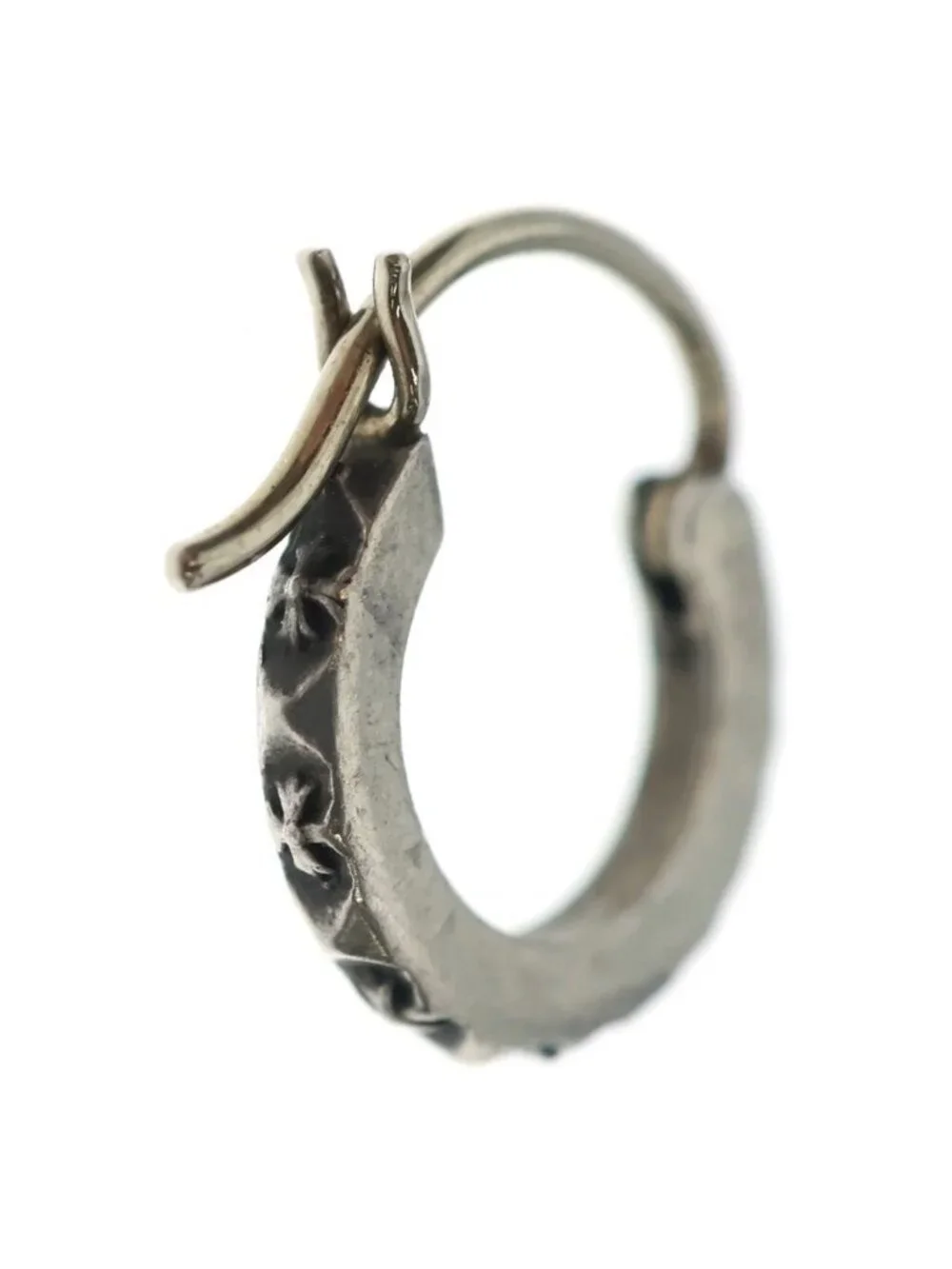 Chrome Hearts Tiny Tfp Hoop True Punk Earrings Silver